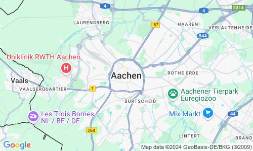 Ausschnitt der Weltkarte zu Aachen