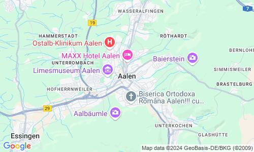Ausschnitt der Weltkarte zu Aalen