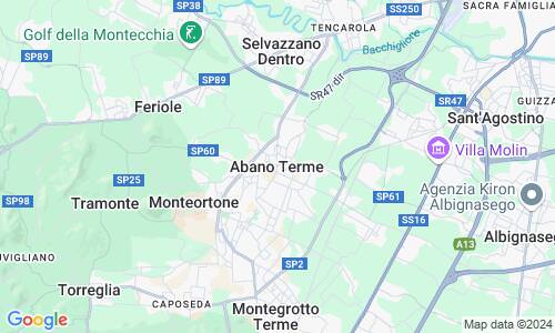 Ausschnitt der Weltkarte zu Abano Terme