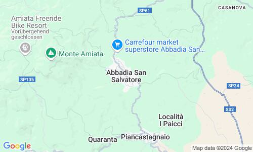 Ausschnitt der Weltkarte zu Abbadia San Salvatore