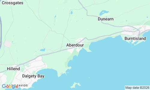 Ausschnitt der Weltkarte zu Aberdour Strand
