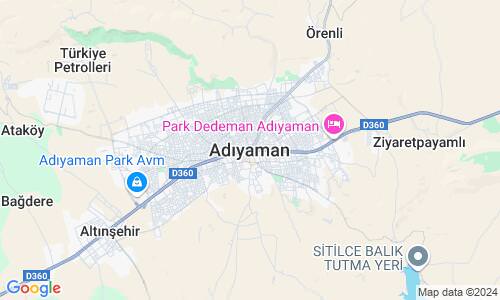 Ausschnitt der Weltkarte zu Adıyaman
