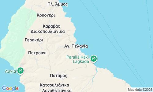 Ausschnitt der Weltkarte zu Agia Pelagia Beach