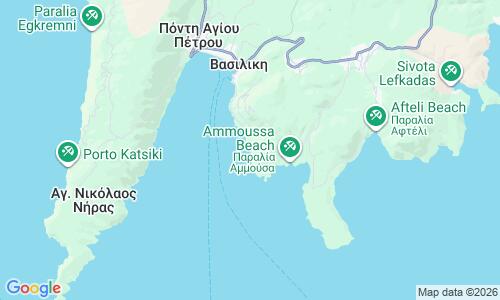 Ausschnitt der Weltkarte zu Agiofili Beach
