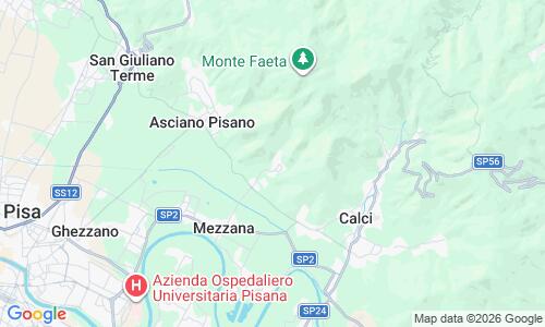 Ausschnitt der Weltkarte zu Agnano Strand