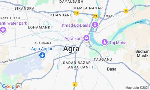 Ausschnit der Weltkarte zu Agra