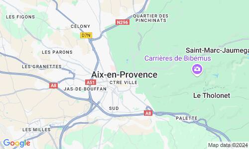 Ausschnit der Weltkarte zu Aix-en-Provence
