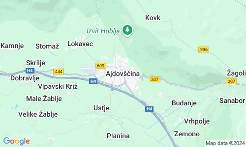 Ausschnitt der Weltkarte zu Ajdovščina