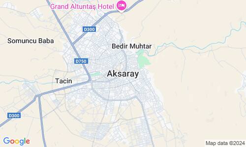 Ausschnitt der Weltkarte zu Aksaray
