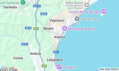 Ausschnitt der Weltkarte zu Alassio