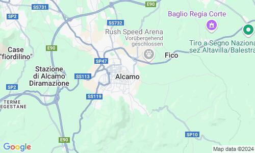 Ausschnitt der Weltkarte zu Alcamo