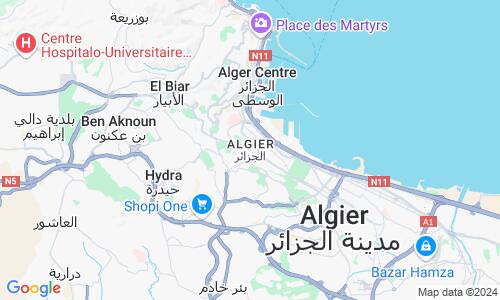 Ausschnitt der Weltkarte zu Algier