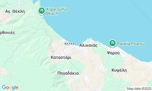 Ausschnitt der Weltkarte zu Alykes Beach