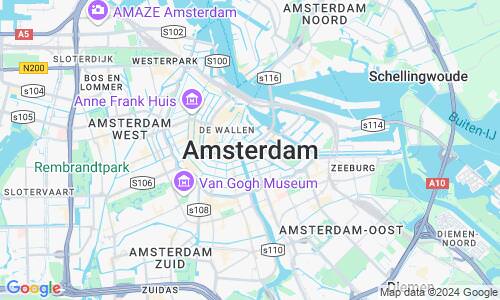 Ausschnit der Weltkarte zu Amsterdam