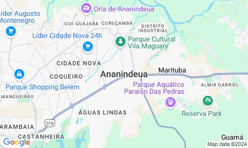 Ausschnitt der Weltkarte zu Ananindeua