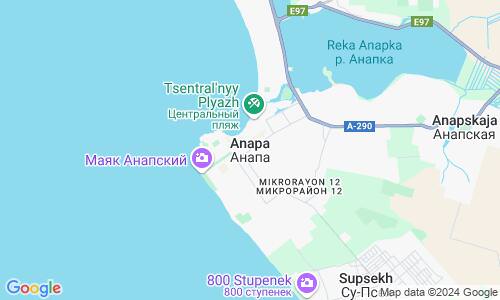 Ausschnitt der Weltkarte zu Anapa