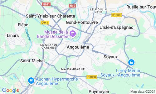 Ausschnitt der Weltkarte zu Angoulême