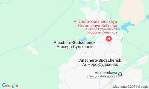 Ausschnitt der Weltkarte zu Anschero-Sudschensk