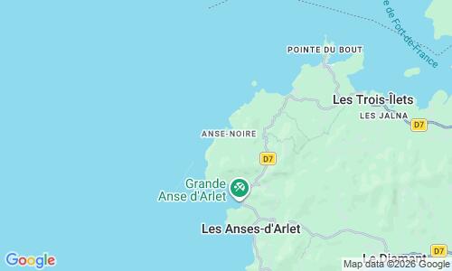 Ausschnitt der Weltkarte zu Anse Dufour