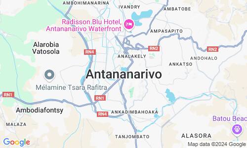 Ausschnit der Weltkarte zu Antananarivo