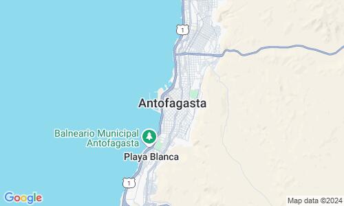 Ausschnitt der Weltkarte zu Antofagasta