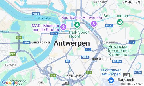 Ausschnit der Weltkarte zu Antwerpen