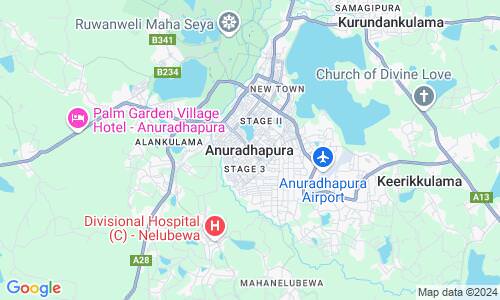Ausschnitt der Weltkarte zu Anuradhapura