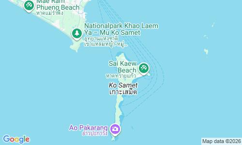 Ausschnitt der Weltkarte zu Ao Prao Beach