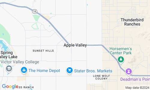 Ausschnitt der Weltkarte zu Apple Valley