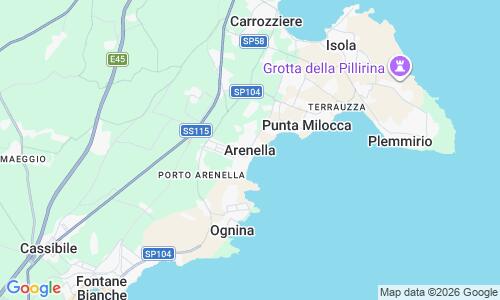 Ausschnitt der Weltkarte zu Arenella