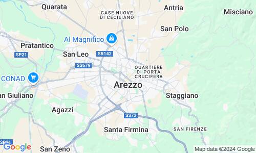 Ausschnitt der Weltkarte zu Arezzo