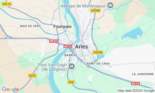 Ausschnitt der Weltkarte zu Arles