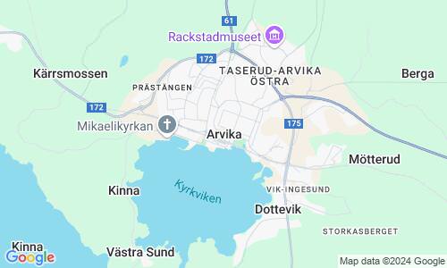 Ausschnitt der Weltkarte zu Arvika