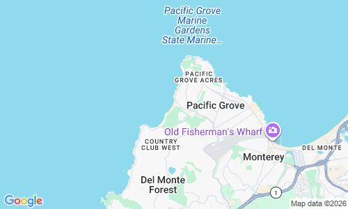 Ausschnitt der Weltkarte zu Asilomar State Beach
