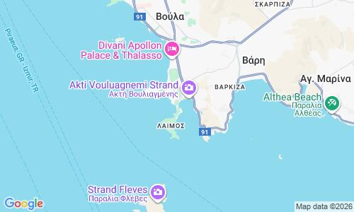 Ausschnitt der Weltkarte zu Astir Beach