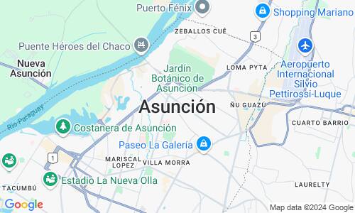 Ausschnit der Weltkarte zu Asunción