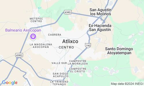 Ausschnitt der Weltkarte zu Atlixco