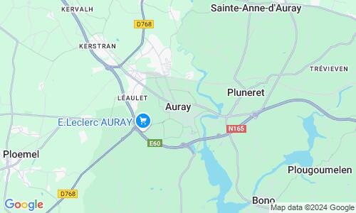 Ausschnitt der Weltkarte zu Auray