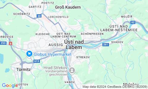 Ausschnitt der Weltkarte zu Aussig