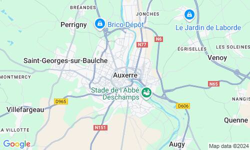Ausschnitt der Weltkarte zu Auxerre