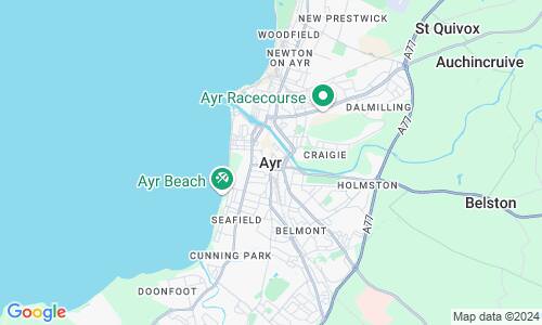 Ausschnitt der Weltkarte zu Ayr
