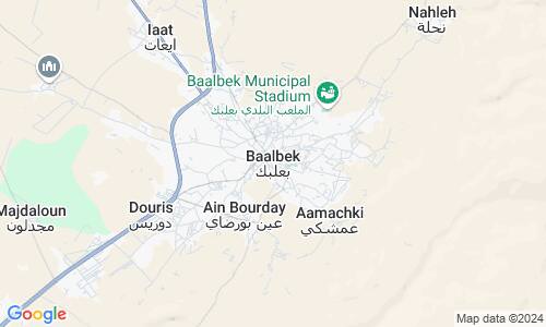 Ausschnitt der Weltkarte zu Baalbek
