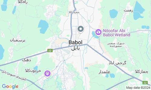 Ausschnitt der Weltkarte zu Babol