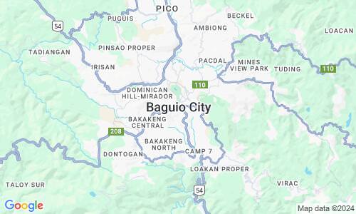 Ausschnitt der Weltkarte zu Baguio