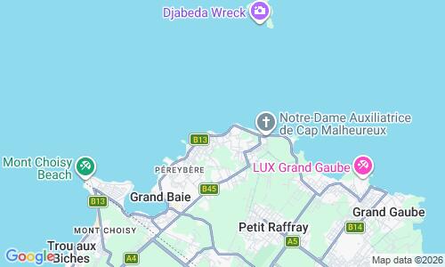 Ausschnitt der Weltkarte zu Bain Boeuf Beach