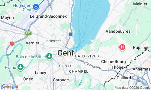 Ausschnit der Weltkarte zu Bains des Pâquis