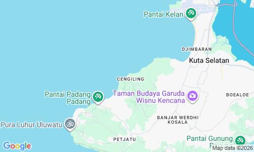 Ausschnitt der Weltkarte zu Balangan Beach