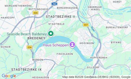 Ausschnitt der Weltkarte zu Baldeneysee