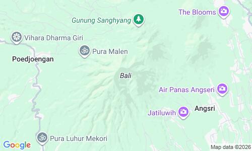 Ausschnitt der Weltkarte zu Bali