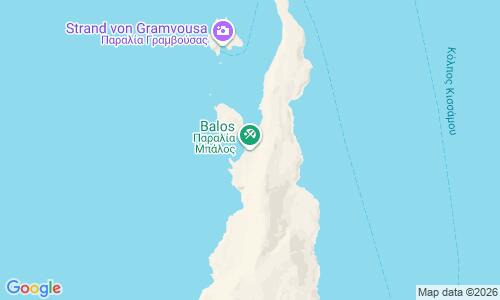 Ausschnitt der Weltkarte zu Balos Beach